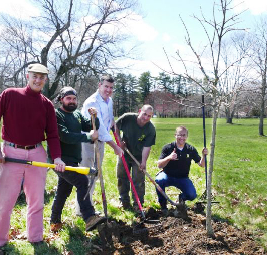 Tree planting at Waveny for Arbor Day — Proponents hope the first of many